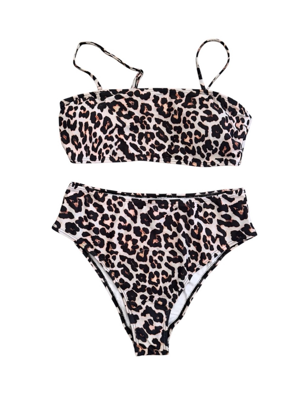 Leopard High Waist Bikini Two Piece Set Size Small New Without Tags